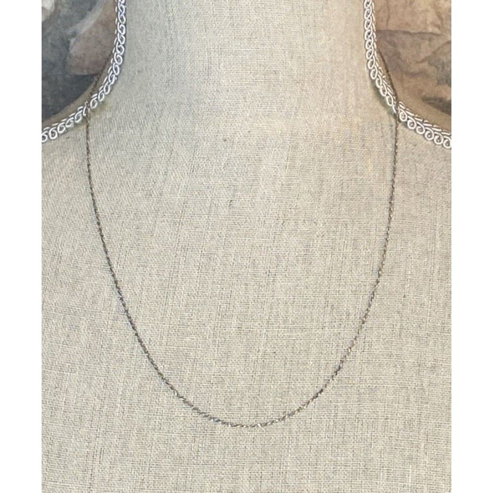 Italian Sterling Silver Rope Chain Necklace 2g 20 inches Marked Italy